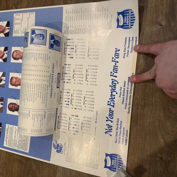 VTG 1996-1997 Kansas Jayhawks KU Basketball Poster schedule Team Pierce Lafrentz - Picture 4 of 6